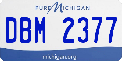 MI license plate DBM2377