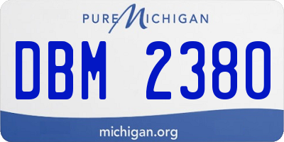 MI license plate DBM2380
