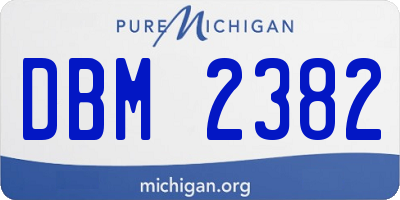 MI license plate DBM2382