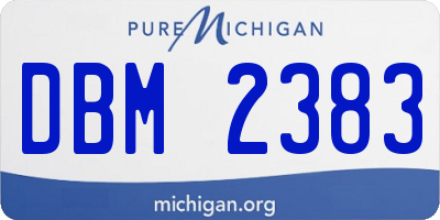 MI license plate DBM2383