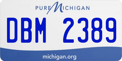 MI license plate DBM2389