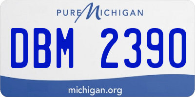MI license plate DBM2390