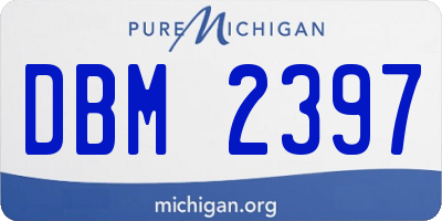 MI license plate DBM2397