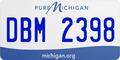 MI license plate DBM2398
