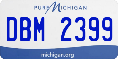 MI license plate DBM2399