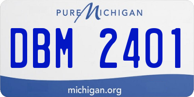 MI license plate DBM2401