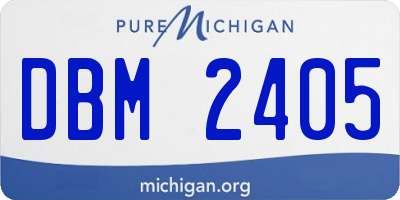 MI license plate DBM2405