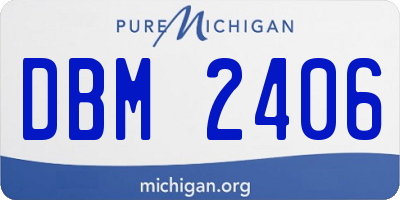 MI license plate DBM2406