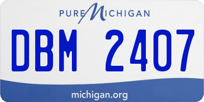 MI license plate DBM2407