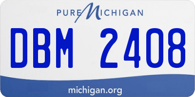 MI license plate DBM2408