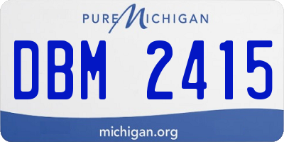 MI license plate DBM2415