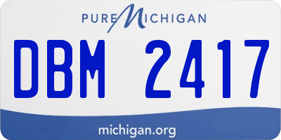 MI license plate DBM2417