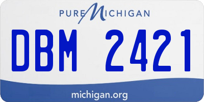 MI license plate DBM2421