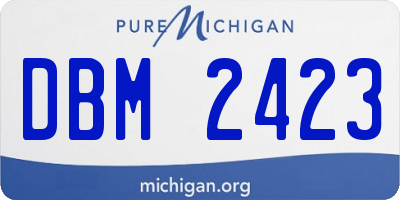 MI license plate DBM2423