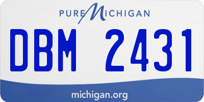 MI license plate DBM2431