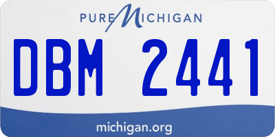 MI license plate DBM2441