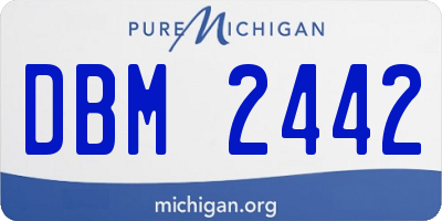 MI license plate DBM2442