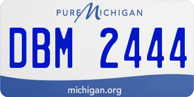 MI license plate DBM2444
