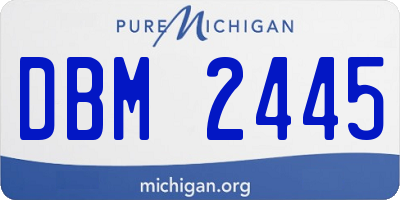 MI license plate DBM2445