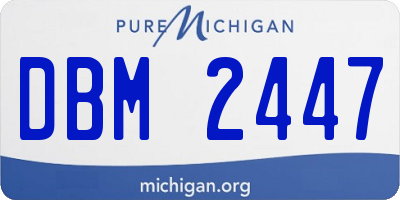 MI license plate DBM2447