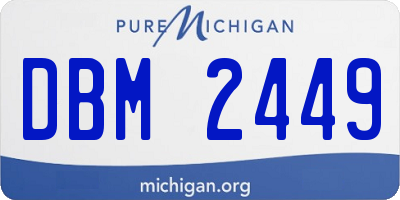 MI license plate DBM2449