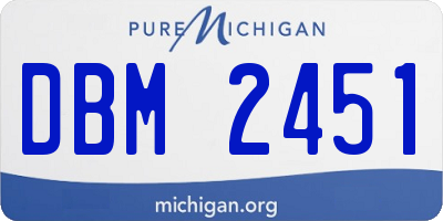 MI license plate DBM2451
