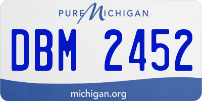 MI license plate DBM2452