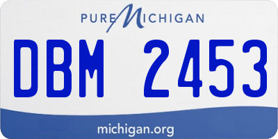 MI license plate DBM2453