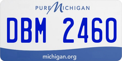 MI license plate DBM2460