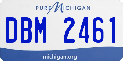 MI license plate DBM2461