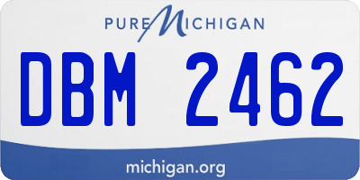 MI license plate DBM2462