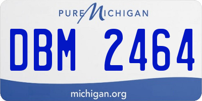 MI license plate DBM2464