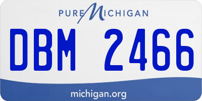 MI license plate DBM2466