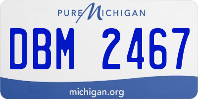 MI license plate DBM2467