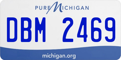 MI license plate DBM2469