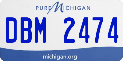 MI license plate DBM2474
