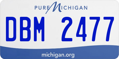 MI license plate DBM2477