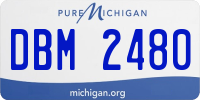 MI license plate DBM2480