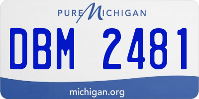 MI license plate DBM2481