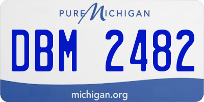 MI license plate DBM2482
