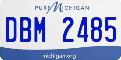 MI license plate DBM2485