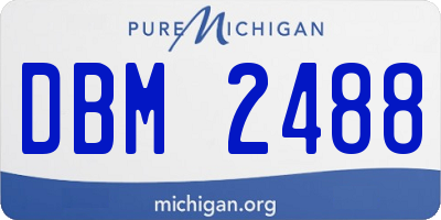 MI license plate DBM2488