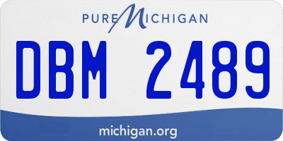 MI license plate DBM2489