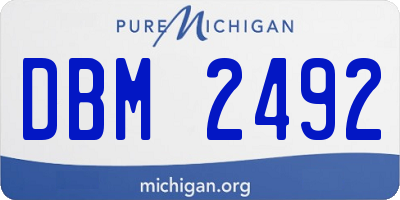 MI license plate DBM2492