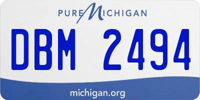 MI license plate DBM2494