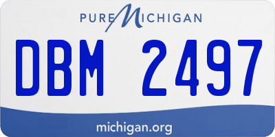 MI license plate DBM2497