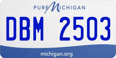 MI license plate DBM2503