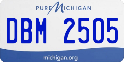 MI license plate DBM2505