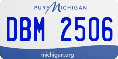 MI license plate DBM2506