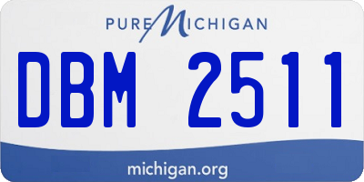 MI license plate DBM2511